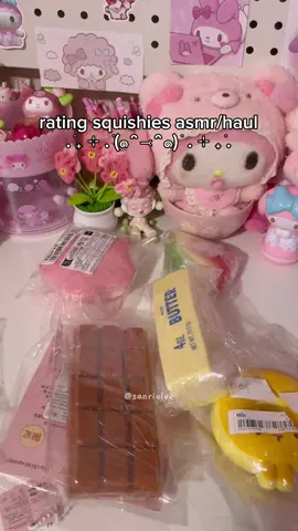rating my squishies asmr/haul ☁️💕 #unboxing #squishy #asmr #fyp #haul