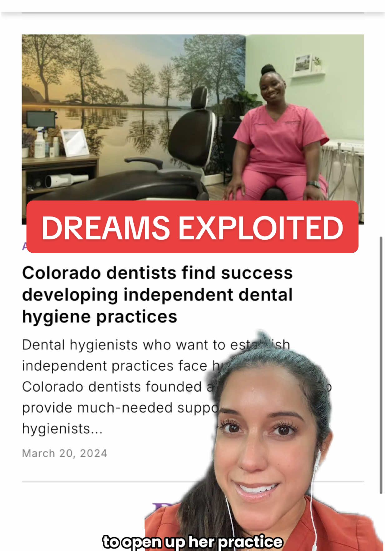 This is all allegedly!!! not my tea, not my drama, but every hygienist dreaming of their own practice needs to hear this. I first found out about these two doctors and their business back in 2024 when I was still living in Texas. Honestly, owning my own practice wasn’t even on my radar. It didn’t feel like an option or even part of my dream. Then I moved here, and I met them at RDH Under One Roof. We talked about the possibility of collaborating in the future. At the time, it felt exciting, like maybe this could be a path one day. Fast forward to now, and hearing this story makes me angry and enraged. 💔 The idea that someone could prey on a hygienist’s passion and ambition, only for their dreams to be ripped away, is heartbreaking. ⚠️ Moral of the story: protect yourself. Get everything in writing. Ask hard questions. And maybe it’s time we come together as hygienists with an entrepreneurial spirit, to share, support, and build something real the right way! #dentalhygienist #dentalhygiene #hygienistoftiktok #dentaltok #dentaldrama 