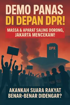 🚨 JAKARTA MEMANAS! Ribuan massa kembali memadati depan Gedung DPR RI. Sejak siang, gelombang demonstrasi terus berdatangan, membawa spanduk, poster, serta teriakan tuntutan yang menggema di sepanjang jalan. Mereka menyuarakan penolakan terhadap kebijakan baru DPR yang dinilai merugikan rakyat kecil. Menjelang sore, suasana semakin tegang. Barisan aparat kepolisian dengan tameng lengkap membentuk dinding penghalang di depan gerbang utama DPR. Massa terus berorasi, berusaha merangsek maju, sementara aparat memberi peringatan agar tidak melanggar batas yang ditentukan. Sekitar petang, kondisi memanas. Saling dorong antara massa dan aparat tidak bisa dihindari. Jalanan dipenuhi teriakan, dentuman, dan kepulan asap. Batu berserakan di aspal, suasana berubah mencekam. Jakarta, yang biasanya penuh hiruk pikuk kendaraan, malam itu menjadi saksi ketegangan antara rakyat dan wakilnya. Meski ricuh, sebagian massa tetap memilih duduk di jalan, menyalakan lilin, dan melanjutkan aksi damai. Mereka ingin menunjukkan bahwa suara rakyat tidak bisa dipadamkan dengan gas air mata atau barisan tameng aparat. Kini, pertanyaan besar menggantung di udara: Akankah suara rakyat benar-benar sampai ke meja DPR? Ataukah kembali tenggelam di balik rapat-rapat tertutup dan gedung tinggi yang berdiri megah? 👉 Bagaimana menurutmu, apakah aksi jalanan masih jadi cara paling ampuh untuk menyuarakan aspirasi rakyat? #DemoDPR #Jakarta #BreakingNews #IndonesiaHariIni #BeritaViral ---