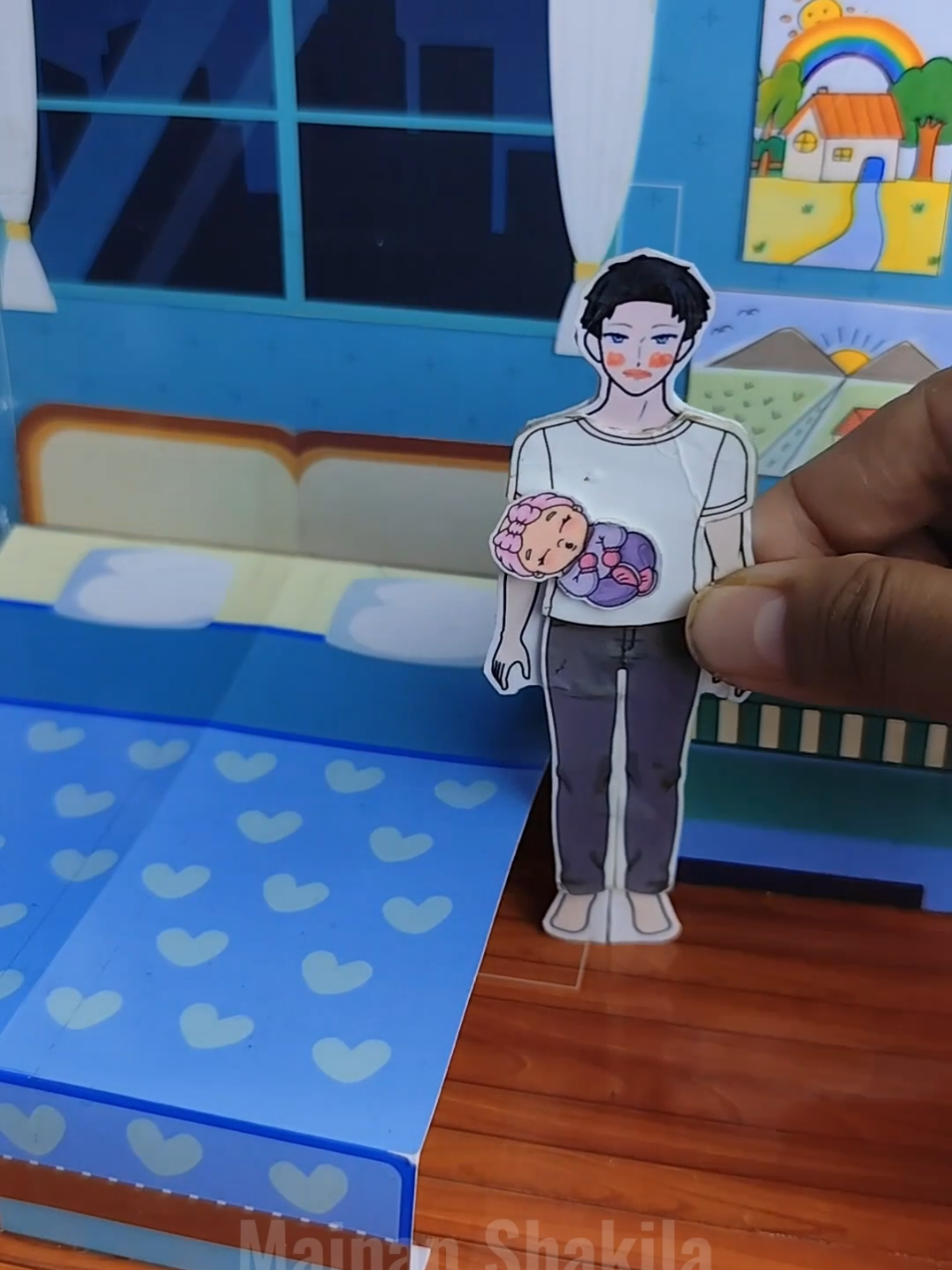 ayah lucu #mainanshakila #shakilamedia #rakaraya #paperdoll 