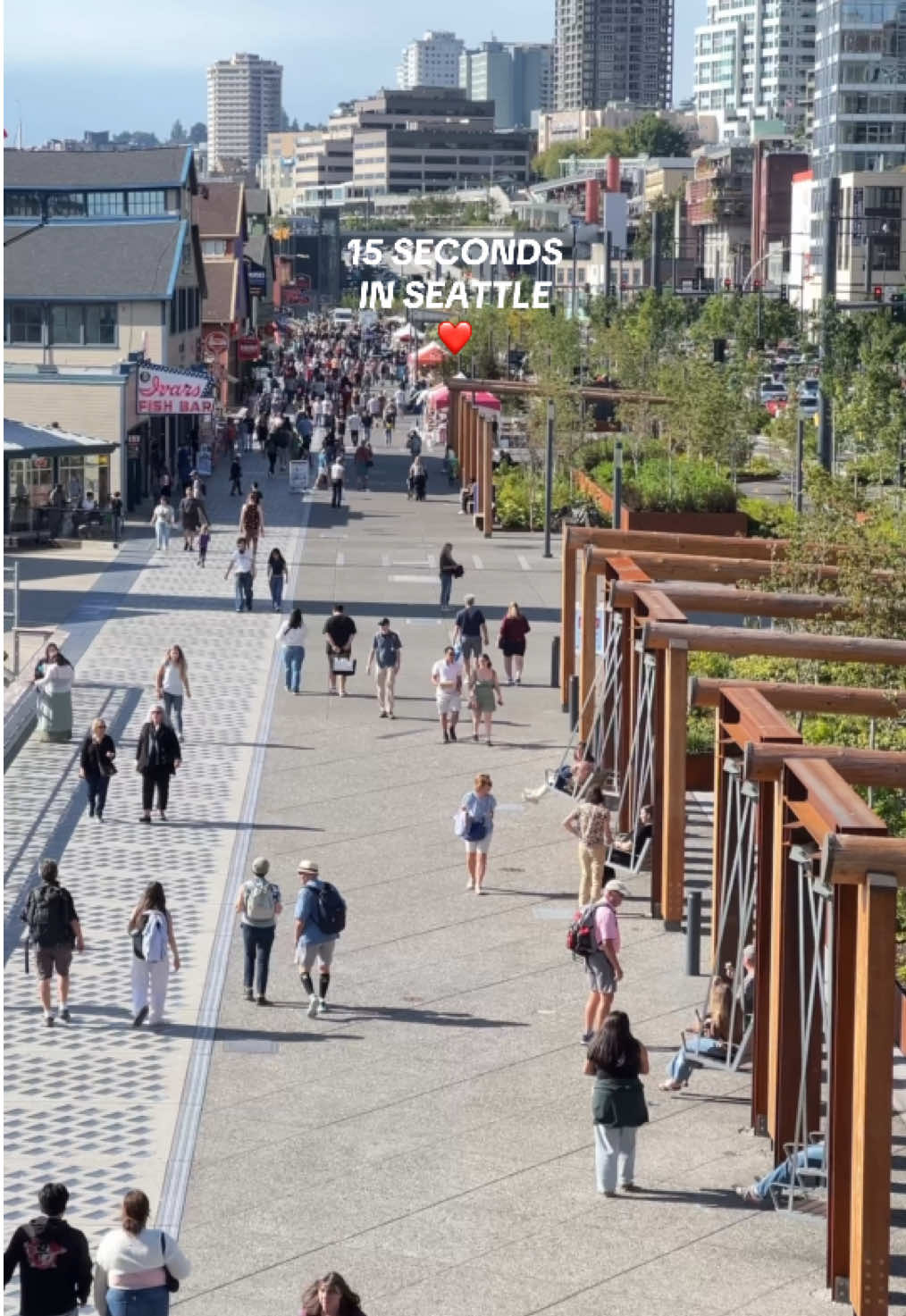 15 seconds of beautiful Seattle ❤️ #seattlewashington #seattletiktok #downtownseattle #seattle #seattlelife 