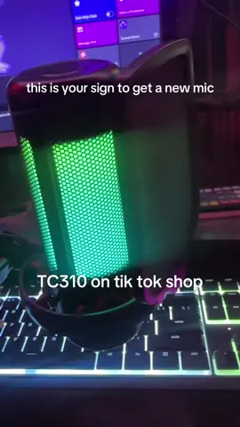 the tap to mute feature is peak 💪 stay tuned for how it sounds #microphone #tonor #tiktokshop #rgbmic #rgbsetup 