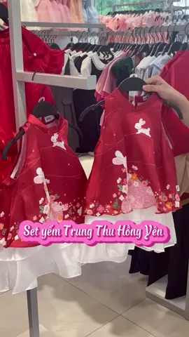 Set váy yếm trung thu cho bé siêu xinh, màu đỏ nổi bật phối chân váy trắng tùng xoè nhiều lớp #ilaby #thoitrangtreem #ilabykids #trungthu 