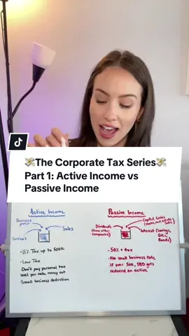 Active income and passive income inside your corporation are taxed completely differently. One bucket gets the small business rate of around 11% in BC, while the other can be taxed at over 50%. And if passive income goes over $50K, it can even claw back your small business deduction. All videos are for educational/entertainment purposes only. Figures used to demonstrate concepts, not financial advice. This message is an expression of the author’s personal opinions. The company will not be held liable in any way, for the opinions expressed herein. #taxplanning #canadianbusiness #corporatetax #smallbusinesscanada #incorporatedlife 