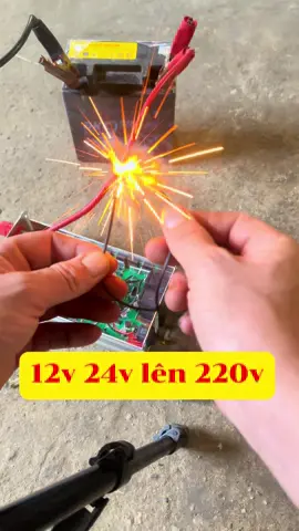 Kích điện 12v 24v lên 220v #bapchay #kichdien12v #kichdien12vlen220v #dechuyendien18den21len220v #doinguon12vsang220v 