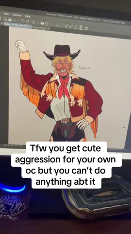 I HAAAATE HIMMMM OH HE DRIVES ME NUUUTS!!! #oc #originalcharacter #cowboy #art #cowboyoc 