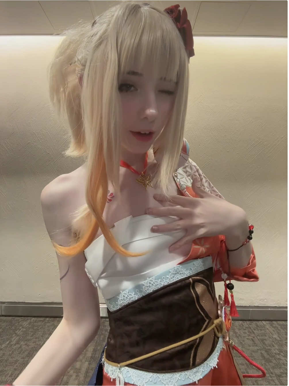 we are sooooooo effed #cosplay #GenshinImpact #yoimiya #erm 