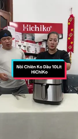 Nồi chiên ko dầu 10lít HiChiKo (HC-977) nồi cơ, có 2 núm vặn nhiệt độ và thời gian, rất dễ sử dụng và tiện lợi #dangdiep26488 #dangdiep1988 #hichiko #xuhuong  #giaitritiktok 