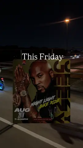 This Friday Aug 29th is our #Jeezy #NightLightBikeRide 📍 @3rd Ward Tours 🚲💨🎵🍹🍺🌮🍔 Link in the bio to reserve a bike rental   or bring your own!!  #thingstodoinhouston #htx #fyp 