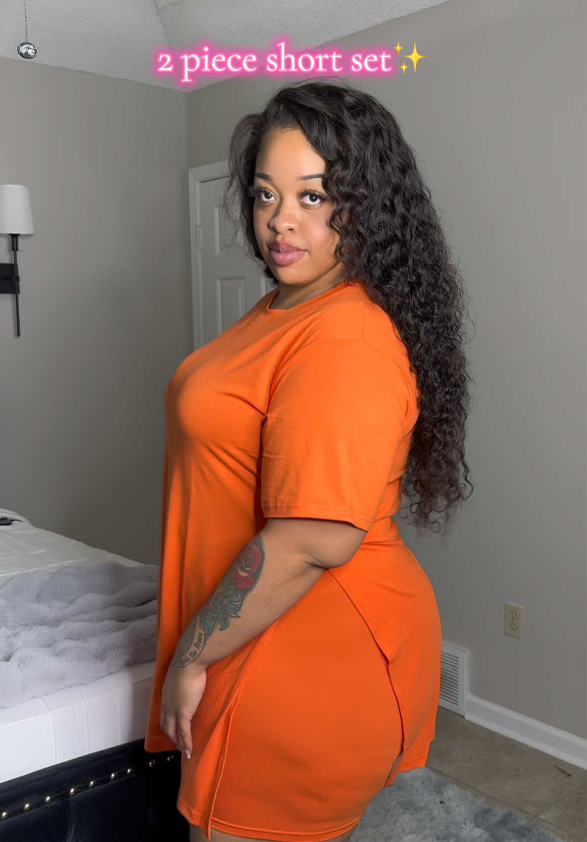 This is one of my first clothing haul videos I had to repost I love this short set🥰🥰💐 #shortset #plussizefashion 