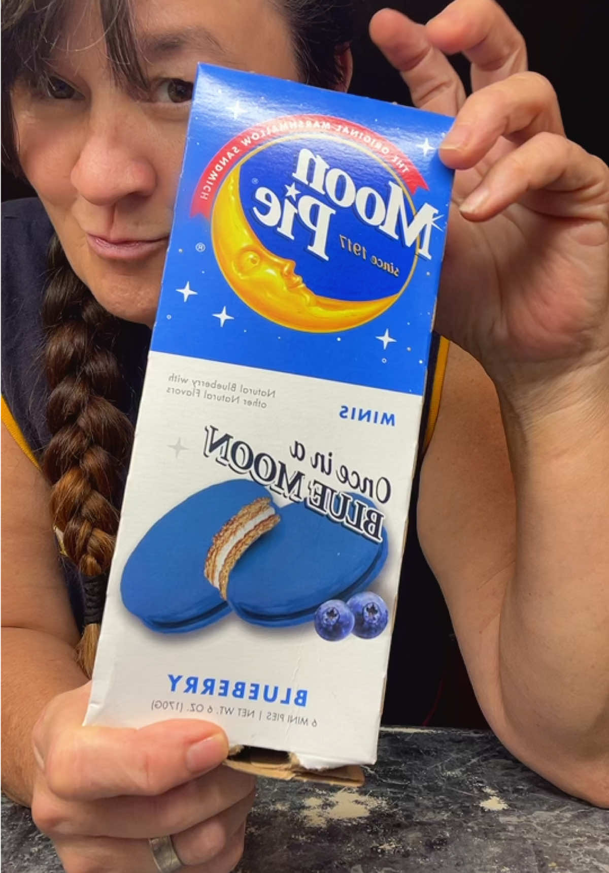 #blueberry #moonpie #treat #onceinabluemoon @TheOriginalMoonPie  