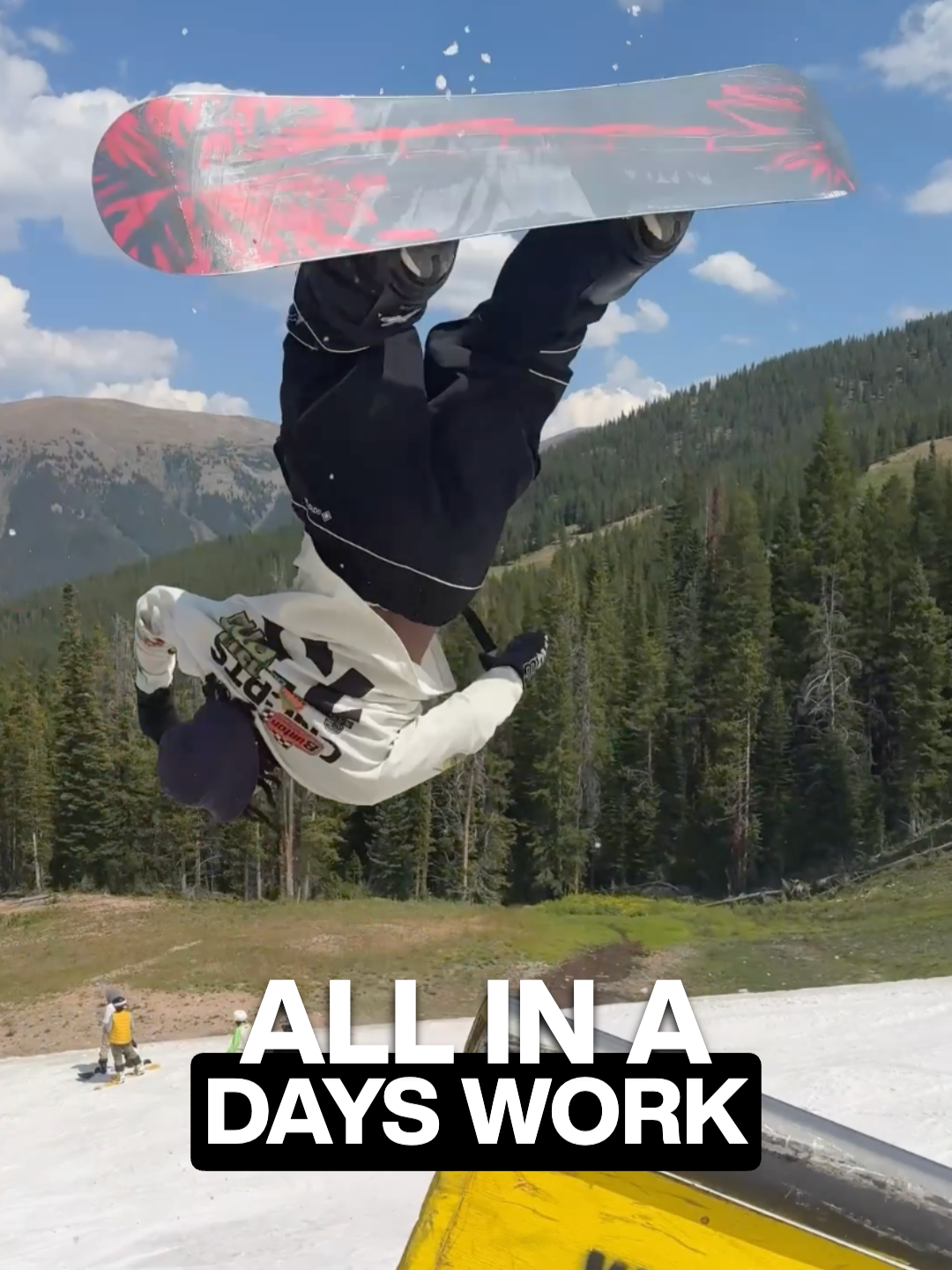 All in a days work for @zebpowelll at @woodwardcopper 📹 @holdenbarth#Snowboarding #ActionSports #Burton #Snowboard