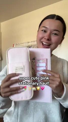 aesthetic pink stationary haul 🎀💖🌸 perf for bts! #stationary #stationaryhaul #haul #pink #chiikawa 