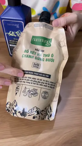 Dầu gội đã có phiên bản túi giấy, gội này dành cho tóc bết dính và dễ gãy rụng đây rồi NamNung #daugoinamnung #daugoithaoduoc 