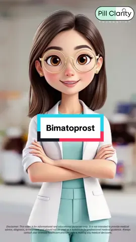 Bimatoprost 💊 #bimatoprost #glaucoma #eyedrops #pillclarity #pharmacisttok — Disclaimer: This content is for educational purposes only and is not medical advice. Always consult a healthcare provider. I’m a virtual character created by Pill Clarity, not a licensed provider. Viewing this video does not create a patient-pharmacist relationship.