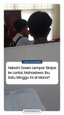 Viral sebuah video seorang dosen melempar skripsi mahasiswa ke lantai. Momen mengejutkan ini terjadi ketika beberapa mahasiswa terlihat menghadap dosen yang sulit ditemui selama seminggu terakhir. Aksi sang dosen memicu berbagai reaksi dari warganet, mulai dari kritik hingga dukungan, tergantung sudut pandang masing-masing. --------------------------------- Daripada stres dan bingung sendiri karena bimbingan yang nggak pasti atau revisi yang nggak kunjung selesai, kamu bisa hemat waktu dan tenaga bersama Jasa Kerjain Tugas (JKT) ID. JKT ID siap bantu dari pengajuan judul sampai ACC sidang. Fokus saja pada hal penting lainnya, serahkan urusan skripsimu pada ahlinya! Konsultasi gratis hanya di @Jasa Tugas Terpercaya  Cr: @dlauwkaris  #zonamahasiswa #mahasiswa #skripsi #dosen 