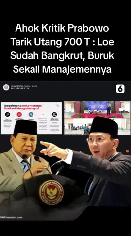 Ahok Kritik Prabowo Tarik Utang 700 T : Loe Sudah Bangkrut, Buruk Sekali Manajemennya #prabowo #pajakrakyat #prabowosubianto #utangluarnegeri #ahok 