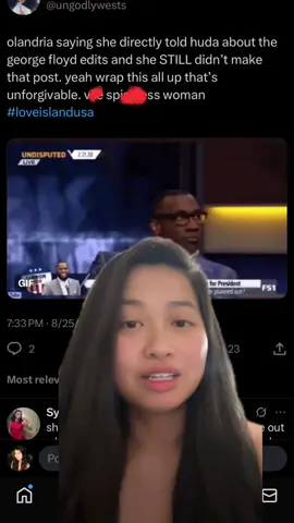 huda has time to repost about andy cohen yet still follows alex cooper who is a z1onist who she did a podcast with and follows brooke schofield. she lied to olandria and chelley about making a post to address her fans and their rac1sm. and she never did. crazy #LoveIsland #huda #chelley #olandria #show 