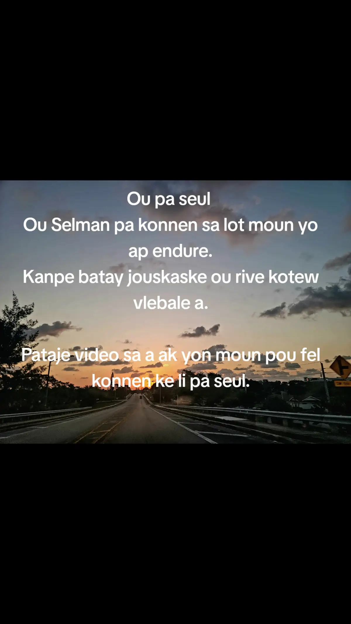 chak moun gen fado pa yo. pataje video  sa a  ak yon moun pou fel konnen  ke se pa li selman.
