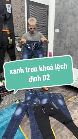 Xanh trơn khoá lệch đính D2 đi học net cho ae…#xuhuong #xuhuongtiktokk #duybomstore #quanjean 