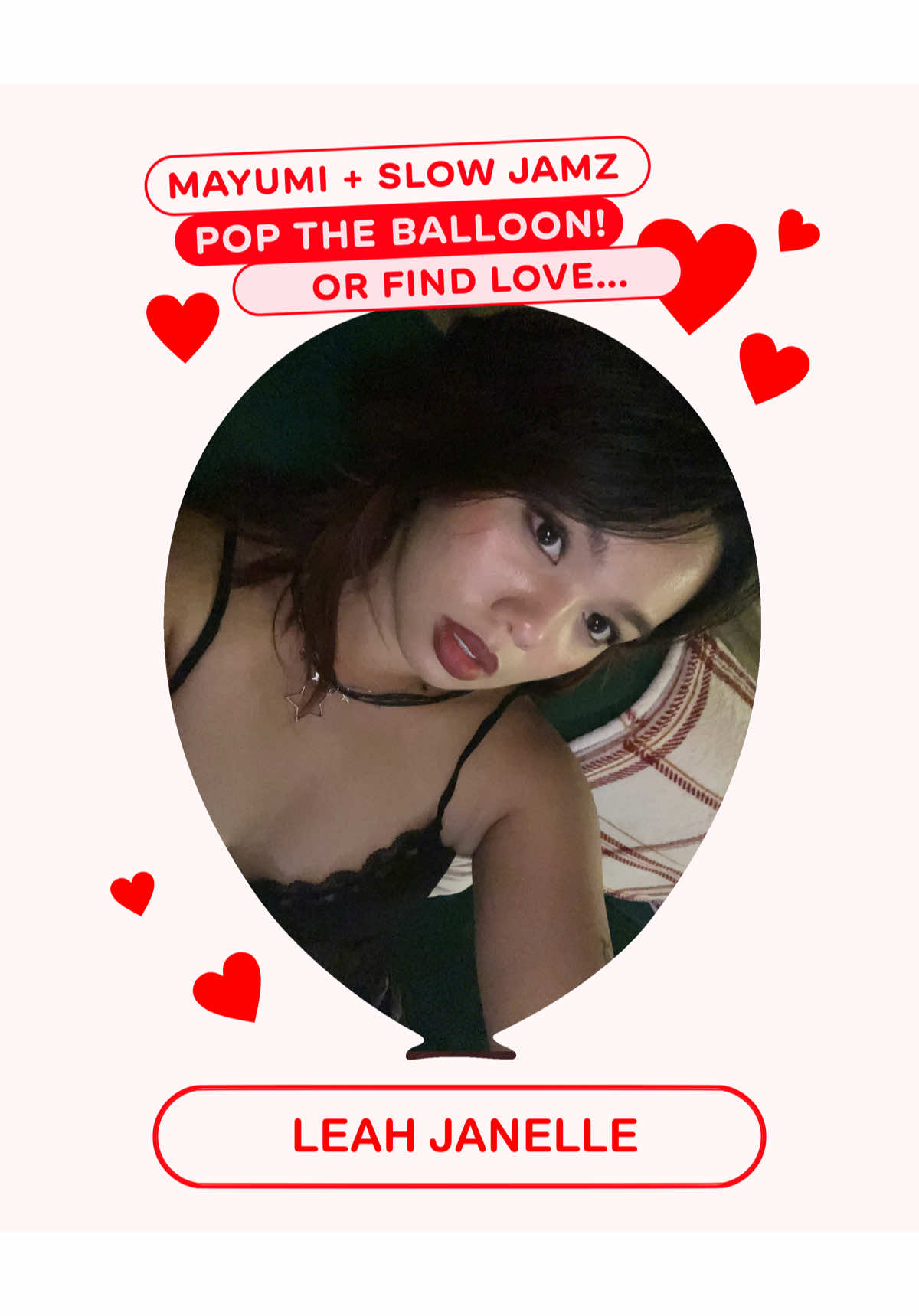 just SOME of the gorgeous single contestants who will be looking for love at Pop the Balloon LIVE (!) at @slowjamzgallery on friday august 29! get your live audience ticket and watch people pop their balloon or find their match while enjoying drinks, hot food  from @masacatalina2021 and a soundtrack by @gracektown. get there early to grab a drink or hot food! the show starts at around 8pm! if you’re single but too shy to be featured maybe you’ll meet someone new at the bar or the food stand as well??? Presented by @mayumi.mingle (ig) BAR DRINKS BY @slowjamzgallery  CURATED BY @mayumi_market  HOSTED BY @pickpocketparty  DJ @gracektown  https://square.link/u/s3iJTCgN
