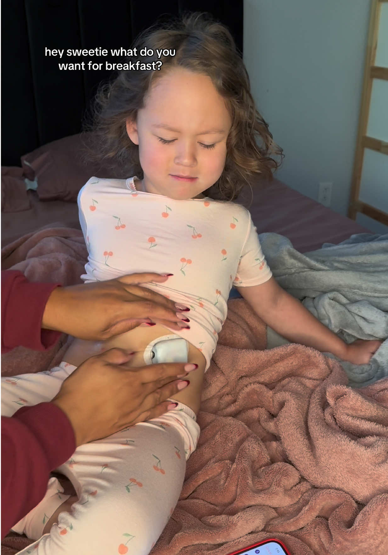 Reason number 7,346 I usually do site changes while she sleeps #type1diabetes #diabetic #omnipod #sitechange #t1dmom 