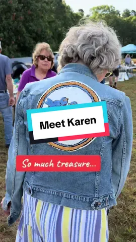 I met Karen at the sandwich mass flea market. #capecod #fleamarket #fleamarketfinds #thrifttok #treasurehunting 