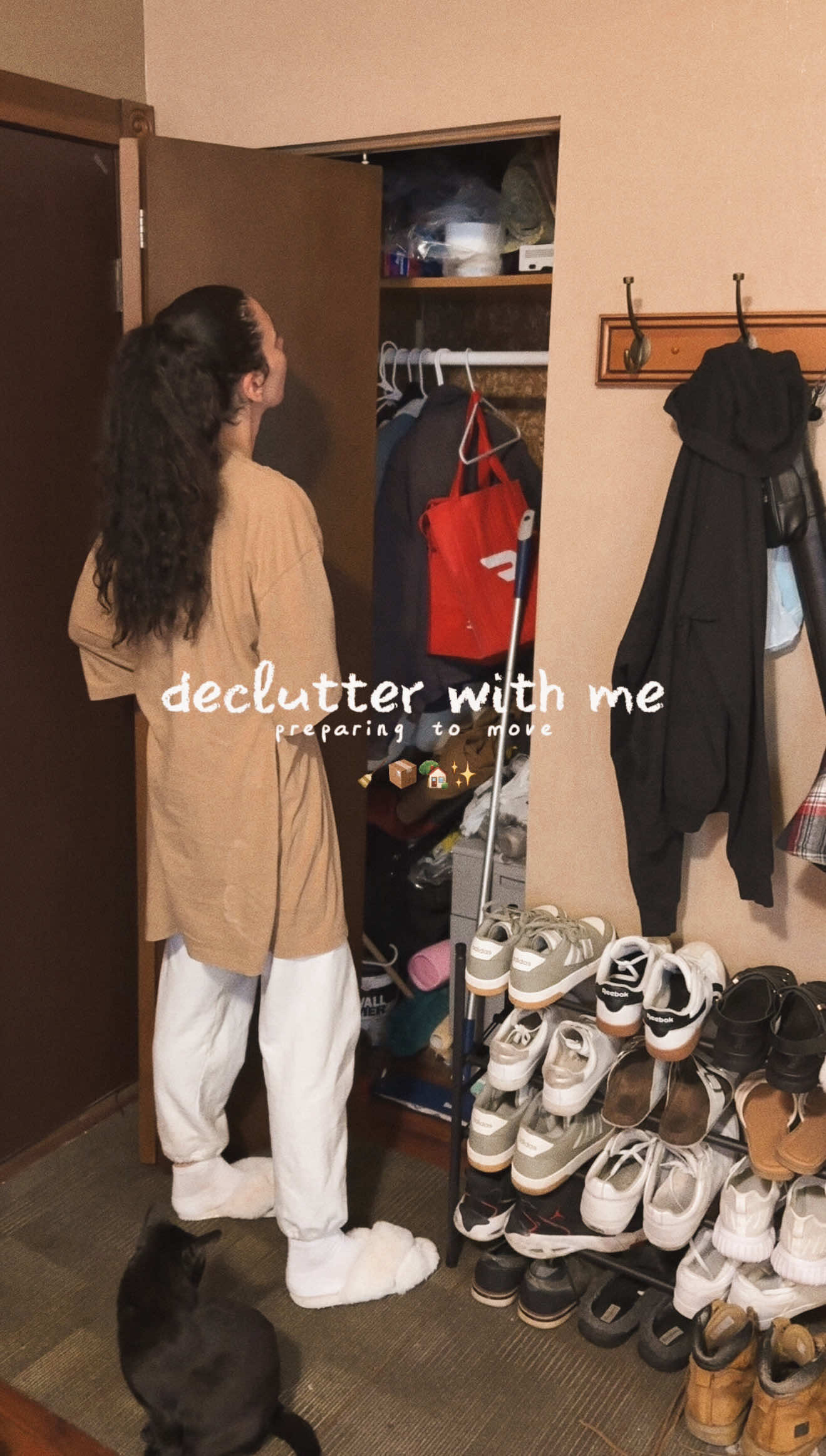 Declutter with me so we can officially start packing! I know I could’ve packed this at the same time, but I hadn’t gotten the boxes I wanted to use haha #declutterwithme #declutter #organizewithme 
