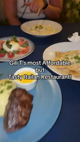 Go ‘My House’ on Gili T for Affordable and great Italian food, the best combo! 👌🏻 🇮🇹🍝🍕 Gutted we only found this one on our last night, we would of been here EVER night! 🤤🙌🏻 #bali #lombok #gilitrawangan #balitravel #gilitrawanganlombok #italianfood #affordable #fyp 