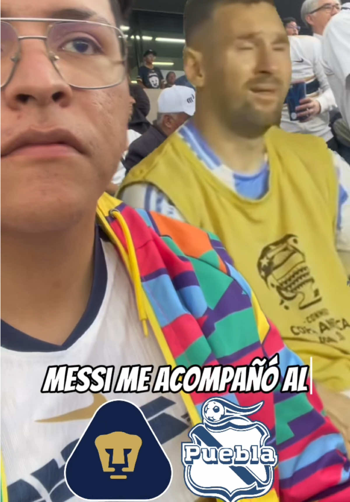Messi me acompañó al Pumas vs Puebla #pumas #cu #unam #messi  