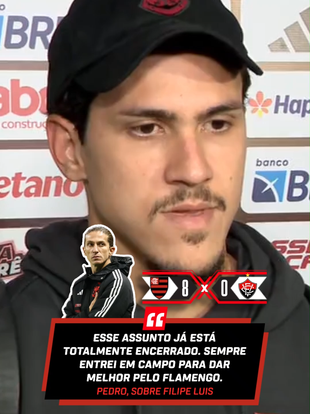 ASSUNTO ENCERRADO! 👀 Pedro colocou um ponto final na polêmica com Filipe Luis após goleada contra o Vitória. #FutebolNaESPN #Futebol #Flamengo #Pedro #FilipeLuis #TikTokEsportes