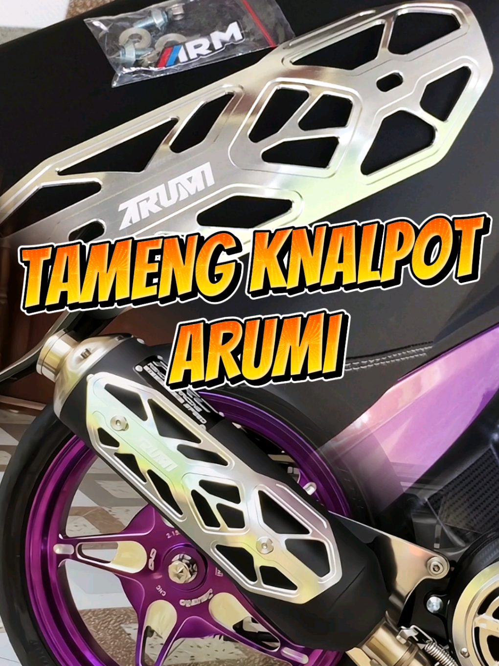 Tameng Knalpot CNC Arumi👍 #tamengknalpot #tamengknalpotarumi #coverknalpotarm #coverknalpot #coverknalpotracinguniversal 