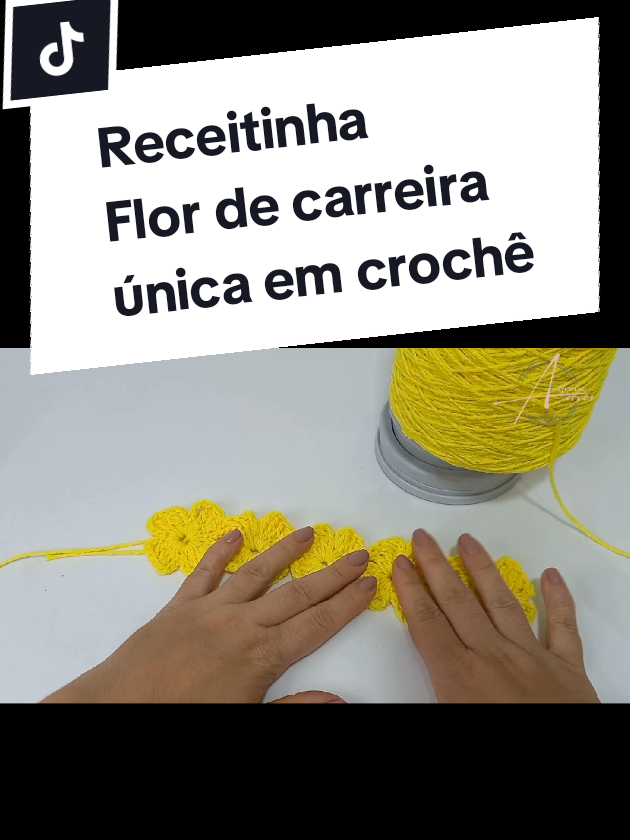 Tutorial completo flor de carreira única em crochê usei barbante neon da fial #crochettutorial #modacroche #tendenciatiktok #corazoncrochet #pontosdecroche 