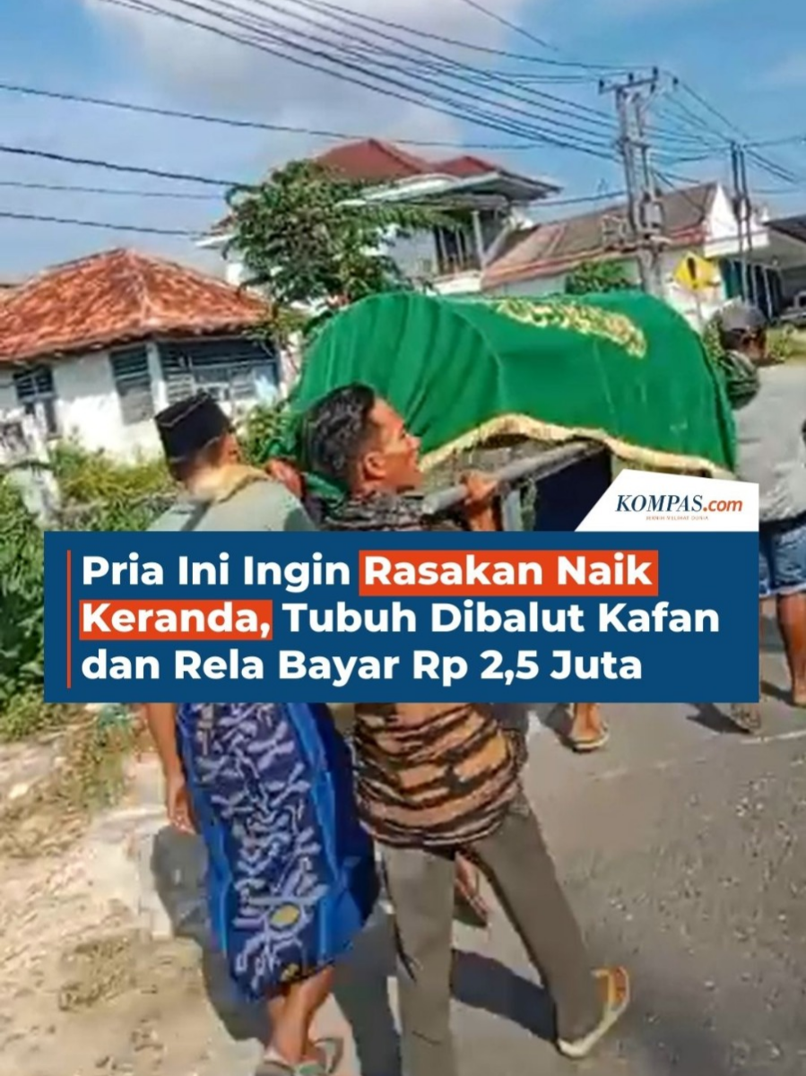 Moh Zaini (52), seorang pria di Kabupaten Pamekasan, Jawa Timur, dipikul menggunakan keranda dalam keadaan hidup sambil dibalut kain kafan, Senin (25/8/2025). “Dia itu sejak tiga tahun lalu sudah ingin naik keranda,” ujar Junaidi, kerabat Zaini. Mengapa Zaini ingin naik keranda? Simak kisahnya berikut ini. Penulis: Fathor Rachman, Icha Rastika Kreatif: Blanka Rahel Maretha Joanne Produser: Reza Kurnia Darmawan ~R #Keranda #Jatim #Viral #Peristiwa ##Read