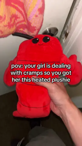 She loves the lavender scent too 🥰 #crampsreliever #periodcramps #period #heatingpad #plushies  