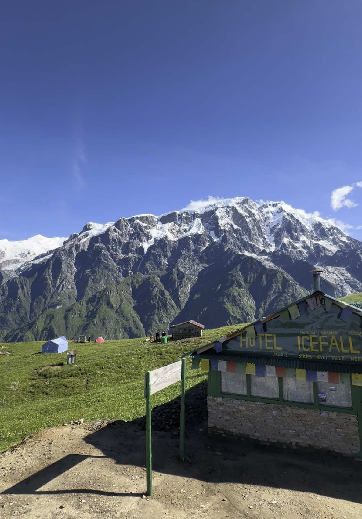 Morning Avalanche view from #Kori #hotelicefallkori3850mtviewpoint #goodvibes with unpredictable veiws#ExploreNepal #Warmly welcome to all travellers🙏#hotelicefallkori3850mt #narutolovers #koritrek #9815173343 #9846487438 #