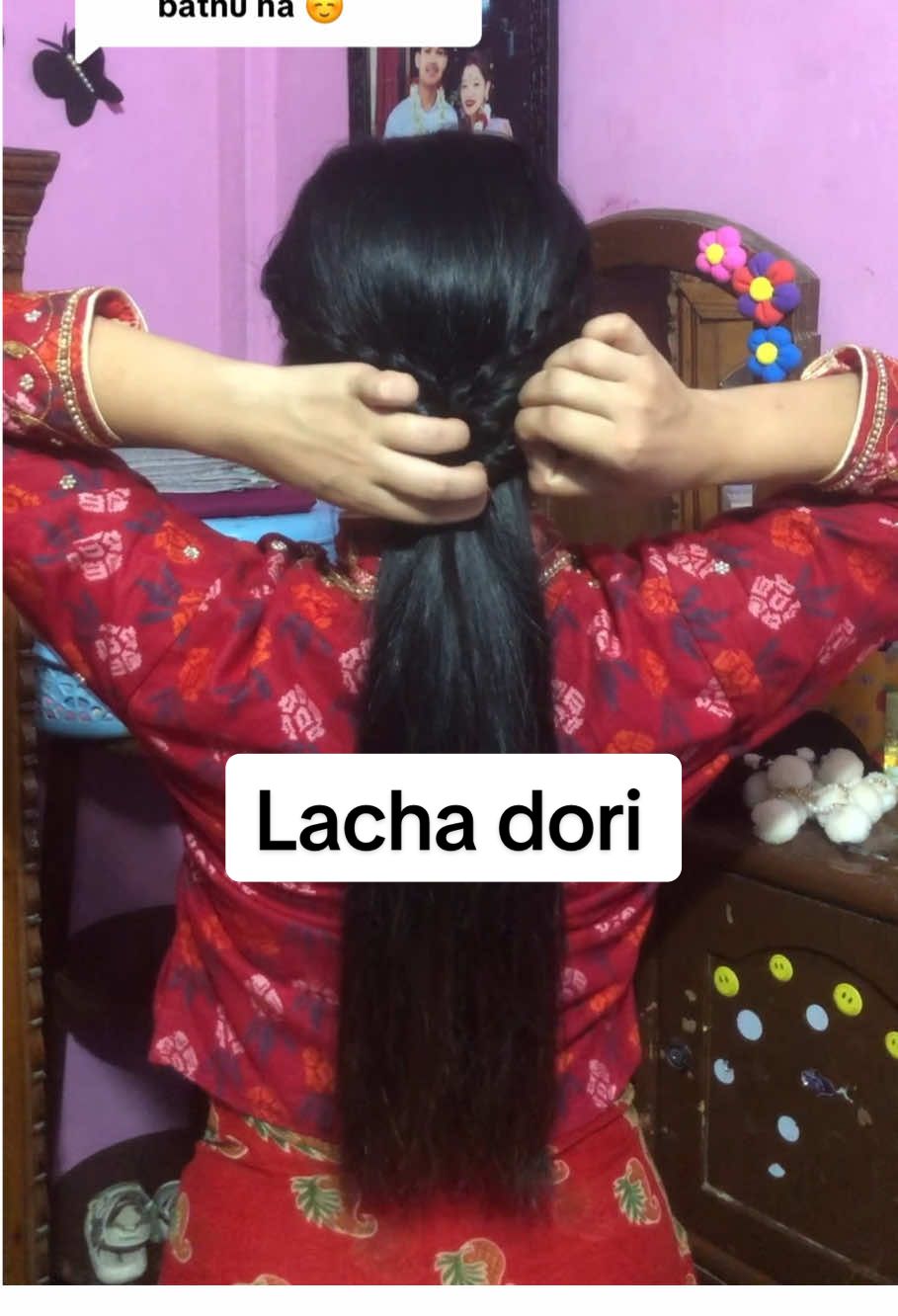 Replying to @🌻 Lacha dori hairstyle❤️🎀 || follow for more daily hairstyles✨#hairutorial #lachadori#welovehair #keepsupporting🙏 #fyp 