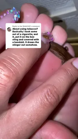 Replying to @Kat Walk320 thanks sis! I’m trying what ever yall say! The throbbing just won’t stop! #beesting #stung #bees #bandaid #foot 
