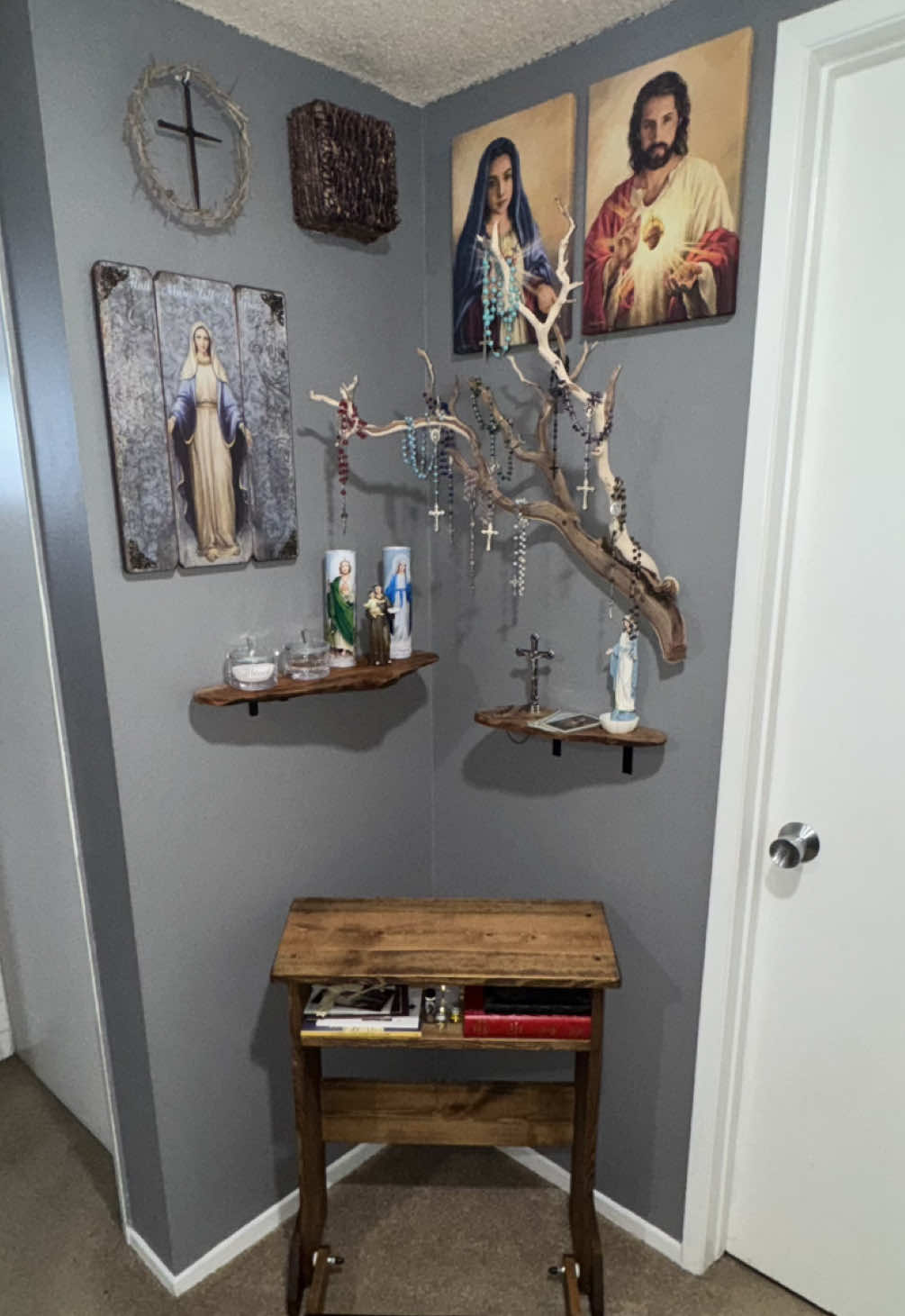 My favorite place 💙 #Catholic #PrayerAltar #Rosary #Novena #Christian #Prayer #MotherMary #Jesus 