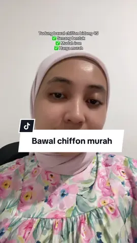 Ringan, mudah bentuk & nampak eksklusif walaupun plain 💕 #plainbawal #aacobawal  #bawalchiffon  #bawalchiffonmurah  #bawalchiffonmudahbentuk 
