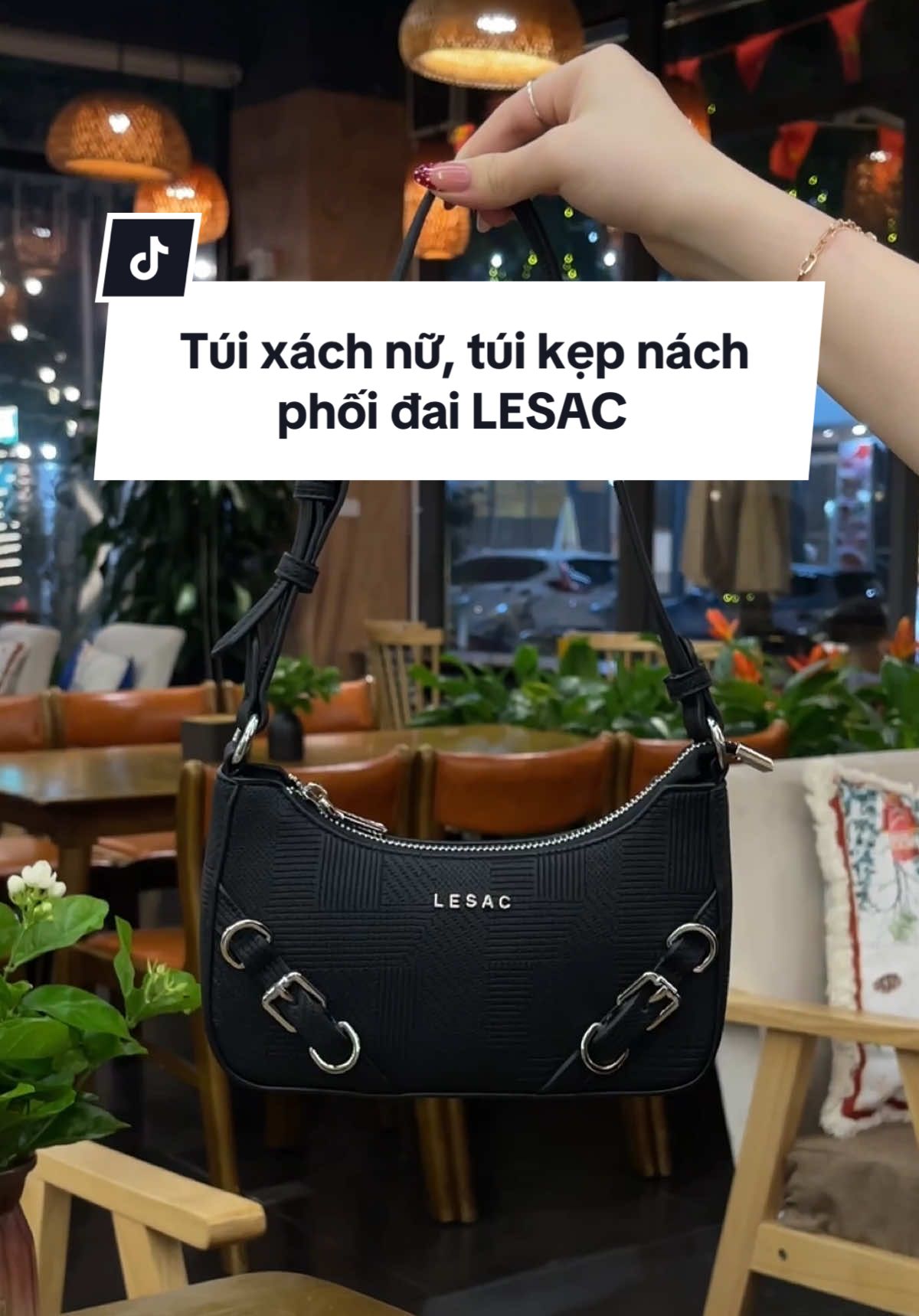 Túi xách nữ, túi kẹp nách nhỏ xinh phối đai tinh tế #lesacvn #jimestore #tuixachnu #reviewtuixach #tuikepnachnu 