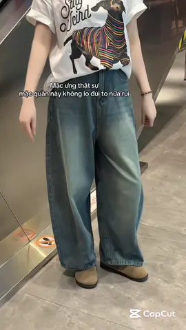 Quần jeans ống cong form rộng #xuhuongtiktok2025 #viral_video #phoidoxinh #thoitrang #quynhnul 