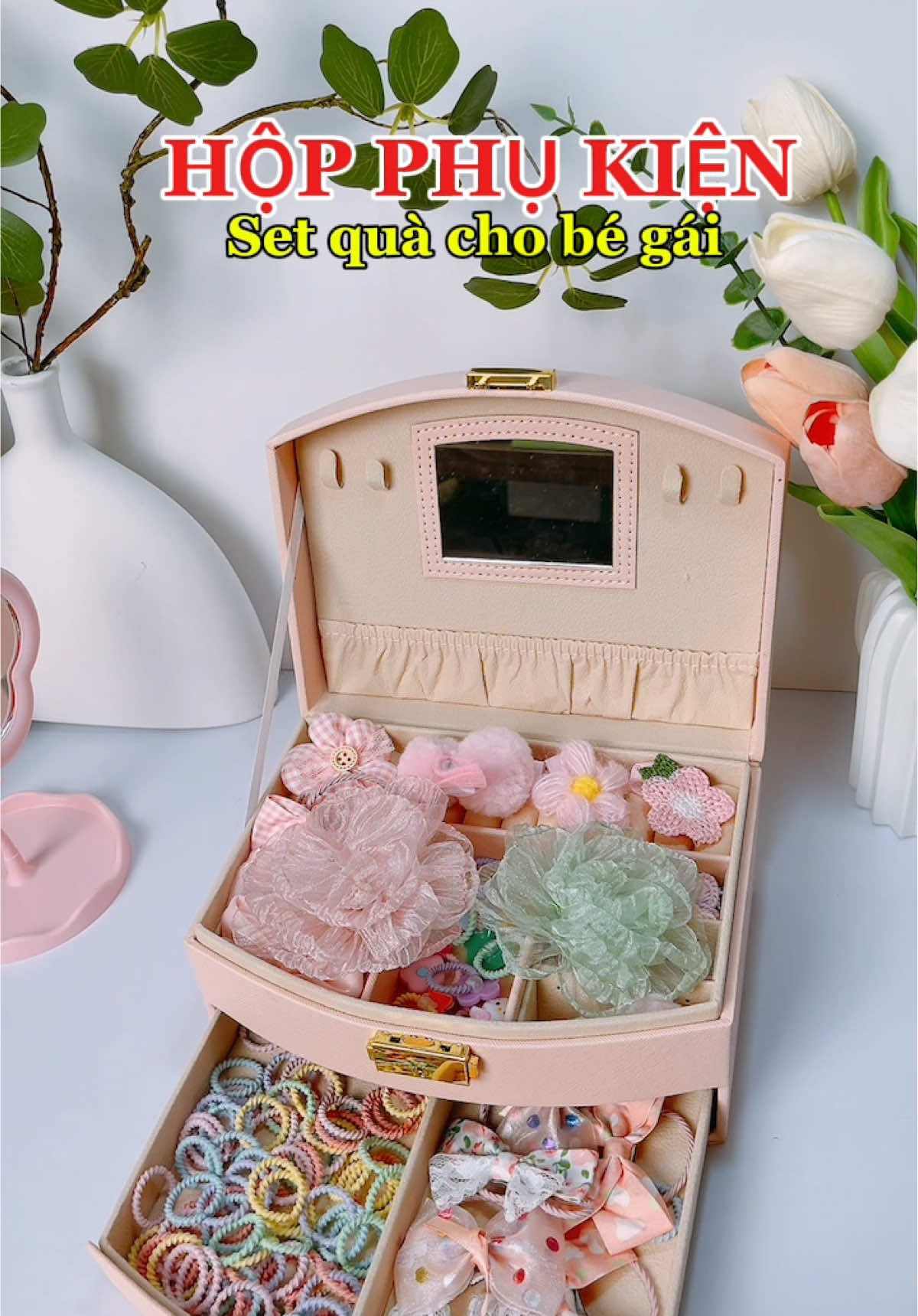 Set quà hộp phụ kiện cho  bé gái siêu xinh #setquatang #setqua #setquachobe #hopphukien #meoreview999 