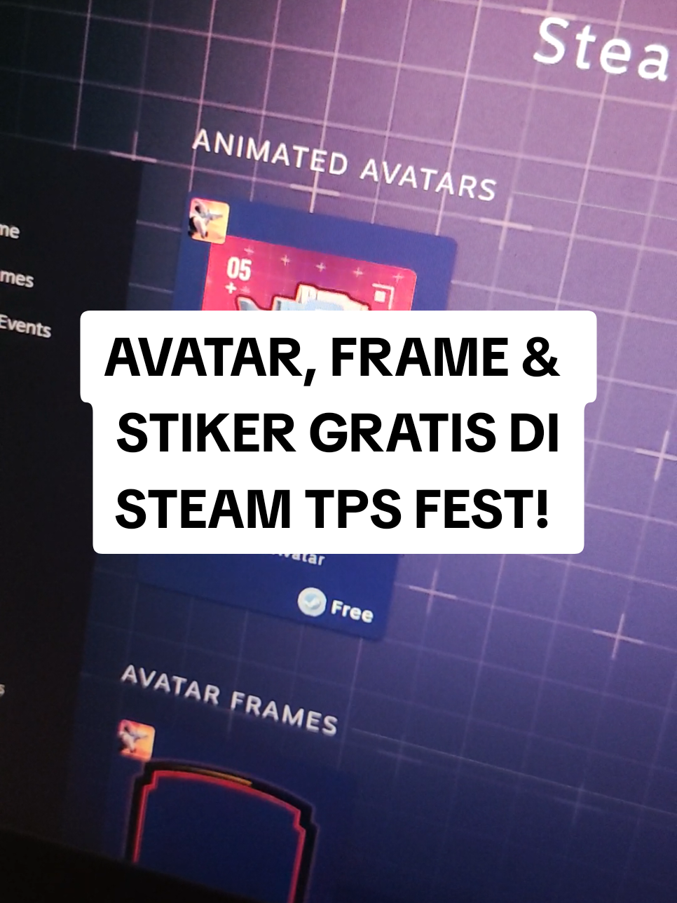 Avatar, frame dan stiker GRATIS lagi di Steam TPS Fest nih! #woplayid #GamingOnTikTok #gamegratis #gamemurah #infogame 