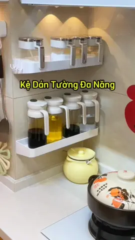 Kệ dán tường dành cho cho ai không thích khoan tường #giadungtienich #giadung #dogiadung #giadungnhabep 
