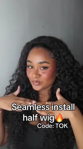 Seamless install half wig in minute🔥🔥Wig name: ULH052 in bio link or check in our TikTok shop to get fast shipping in US no duty! #glueless #gluelesswig #halfwig #burmese #burmesecurly #naturalhair #seamless #hairtutorial #fypage #invisible #fypage 