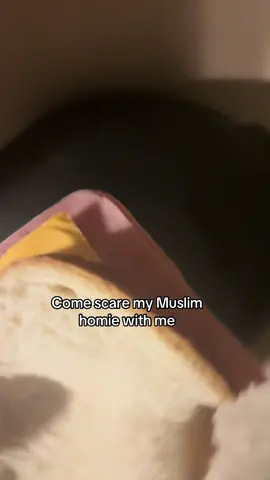 Yall think he was scared??? #muslimtiktok #muslim #gblant413 #pork #halaal @Melvin 