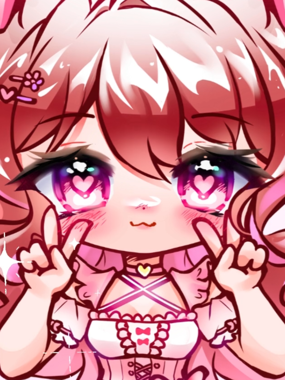 💝Ojitos de amor💝🕊️ #anime  #animeart #chibi #fypシ゚ #pink 
