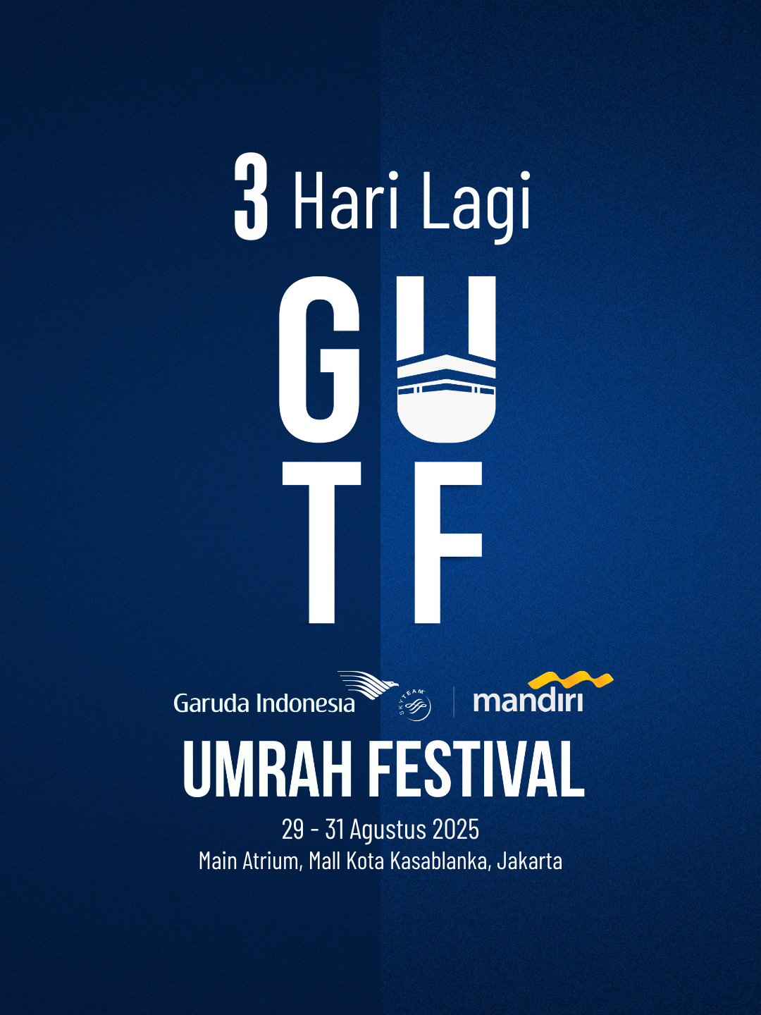 3 Hari Lagi Arminareka Perdana akan hadir pada Garuda Indonesia Umrah Travel Festival Mulai dari 29 hingga 31 Agustus 2025 di Main Atrium, Mall Kota Kasablanka, Jakarta #arminarekaperdana #armina #arminareka #expo #pameran #gutf #garudaindonesia #antaraandadanbaitullah #35tharminareka #semakinmelejit