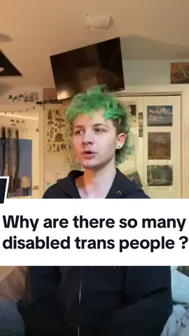 Connective tissue disorders such as Ehlers Danlos Syndrome, and its comorbidities, are more common in trans people. They often affect someone’s mobility and may cause them to need a mobility aid (which is what I see most people online getting mad about). There are 13 types of Ehlers Danlos syndrome, and many other similar disorders that may be more common in trans people. Hypermobility Spectrum Disorder (HSD) is one, and likely more connective tissue disorders, but there isn’t enough research to say for sure. Some examples of others are Marfan’s Syndrome, Loeys-Dietz Syndrome, and Osteogenesis Imperfecta.  ID: “Research indicates that up to 17% of people with EDS identify as transgender or gender diverse, compared to about 1.3% in the general U.S. population.” Sources: PMID: 39850941, PMID: 37730651, PMID: 36600979, PMID: 40145613, PMID: 35211037, PMID: 35185636, 32770077, 29427119, 38799613, PMID: 39301475, 37504295 TRANSCRIPT: “**this is just one reason of many” “*As well as other disorders, especially connective tissue disorders. EDS is just a pretty common one” (when he said  “Trans people are much more likely to have a genetic disorder called Ehlers danlos syndrome”) “*specifically more trans people” (correction for when neilan said “that might be why you’re seeing so many more people with disabilities recently) 